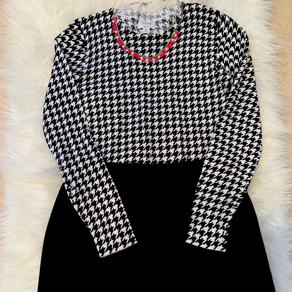 J Crew Houndstooth Teddie Sweater. NWT! 💕
